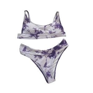 SHEIN | Bikini Set | Purple Tie-Dye High Waist | M
